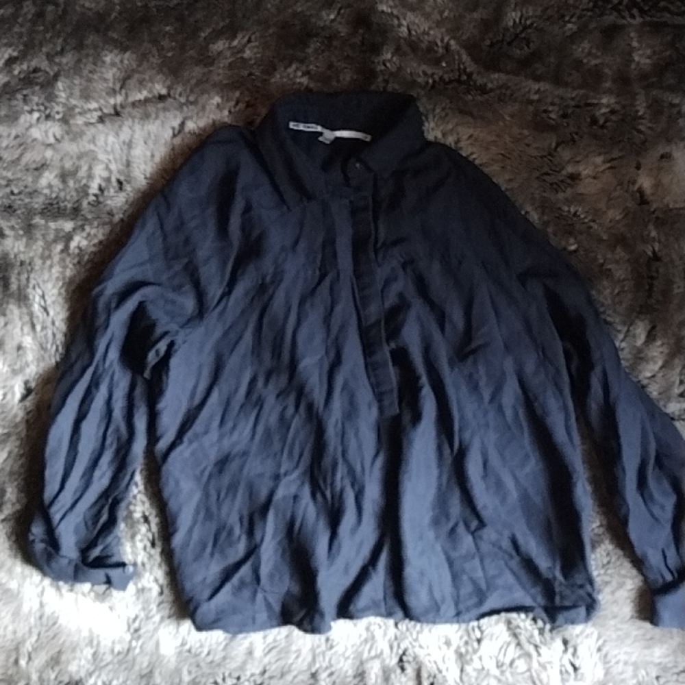 Just Female dark navy button down